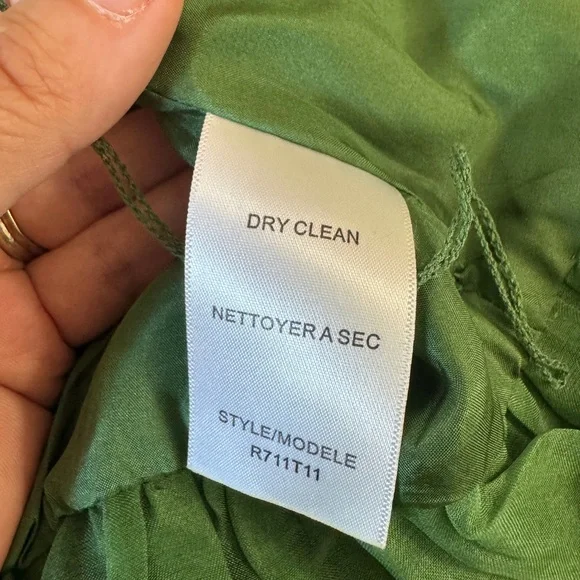 Robert Rodriguez Emerald Green Ruffle Halter Silk Tie-Waist Top - Picture 4 of 6